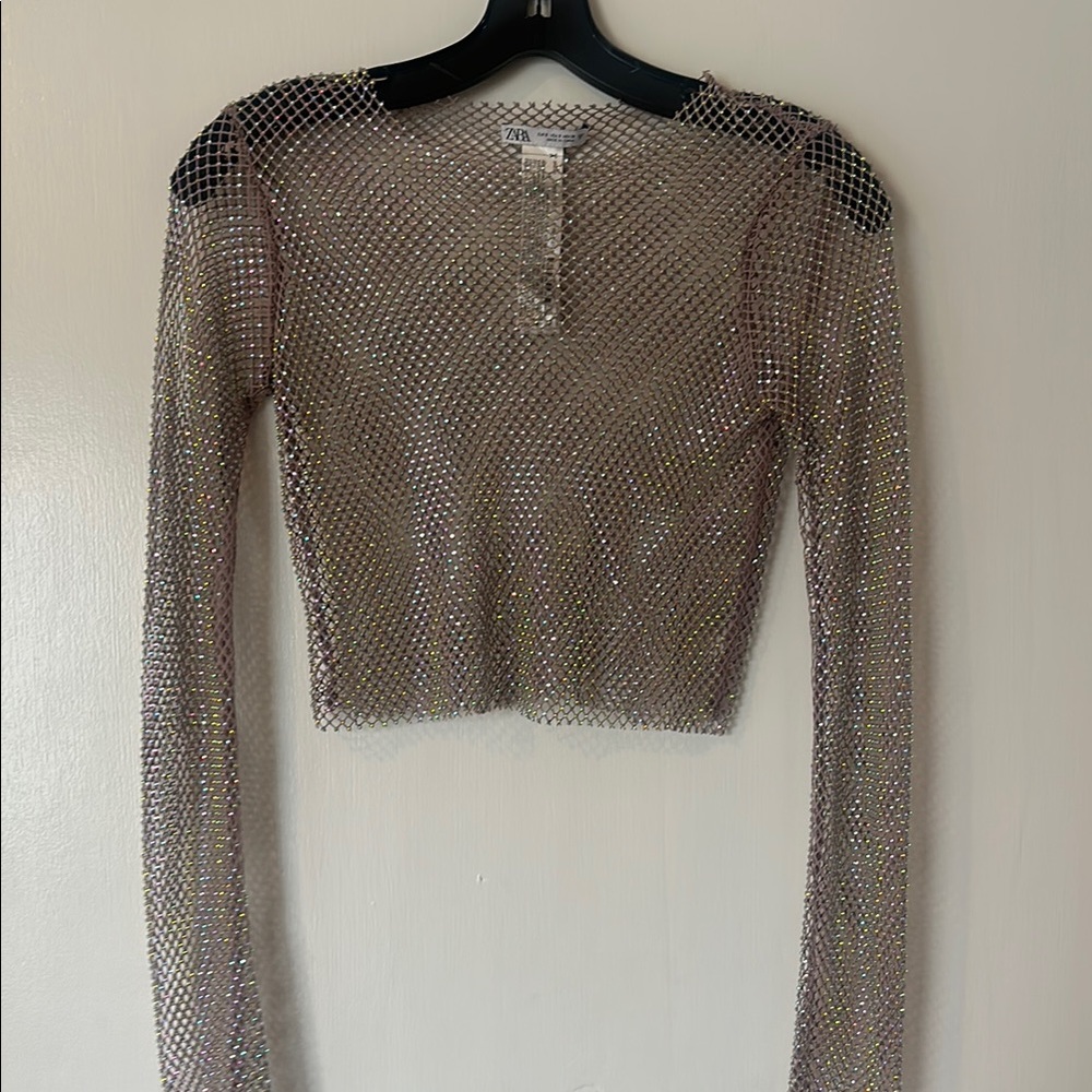 Sparkly Mesh Top